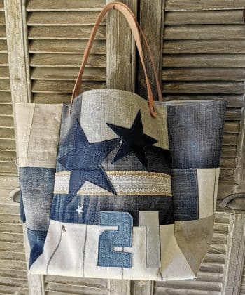 Cabas "Evan" Jean Patchwork