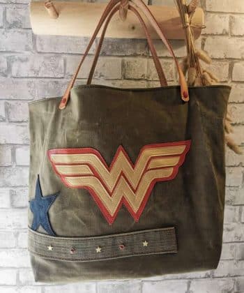 SAC "ROMY" TOILE MILITAIRE RECYCLEE