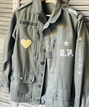 toile militaire veste militaire fait main France provence upcycling cabas sacs personnalisable personnalisée