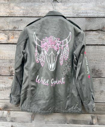 VESTE MILITAIRE, veste militaire vintage recyclée, veste recyclée, veste personnalisée, Kai, toile militaire, veste, veste customlsée