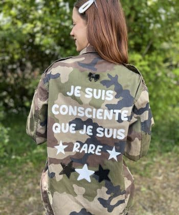 VESTE, veste militaire, customisation veste vintage , vintage, camouflage
